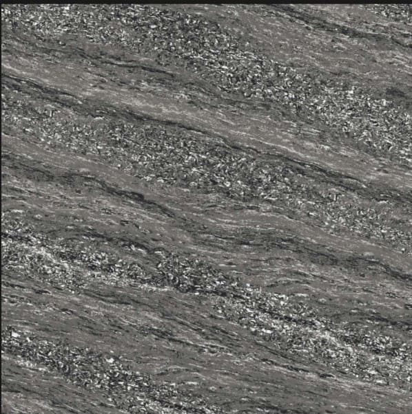 24" × 24" Porcelain Glossy Tiles - Ciza Dark Grey